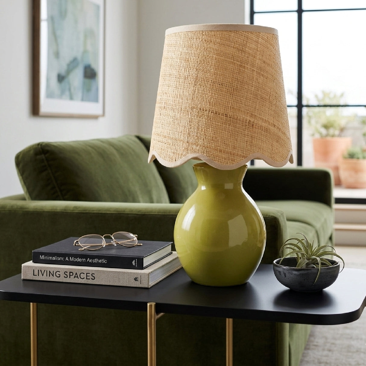 Modern European furniture - Scalloped Edge Accent Table Lamp - www.oroa.com | Oroa.com