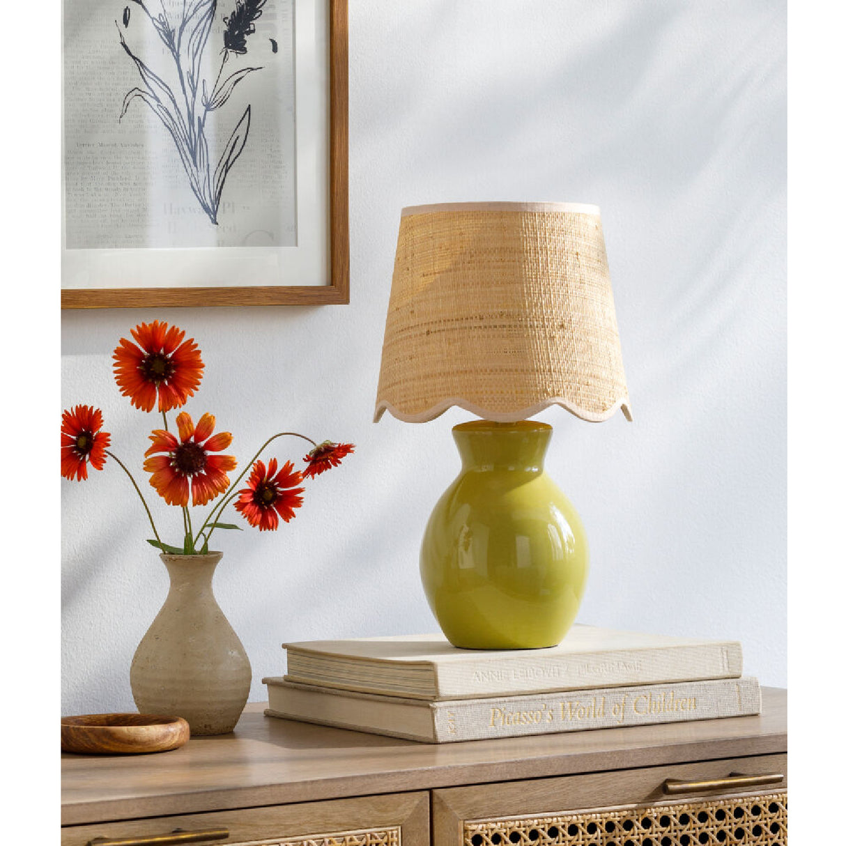 Modern European furniture - Scalloped Edge Accent Table Lamp - www.oroa.com | Oroa.com
