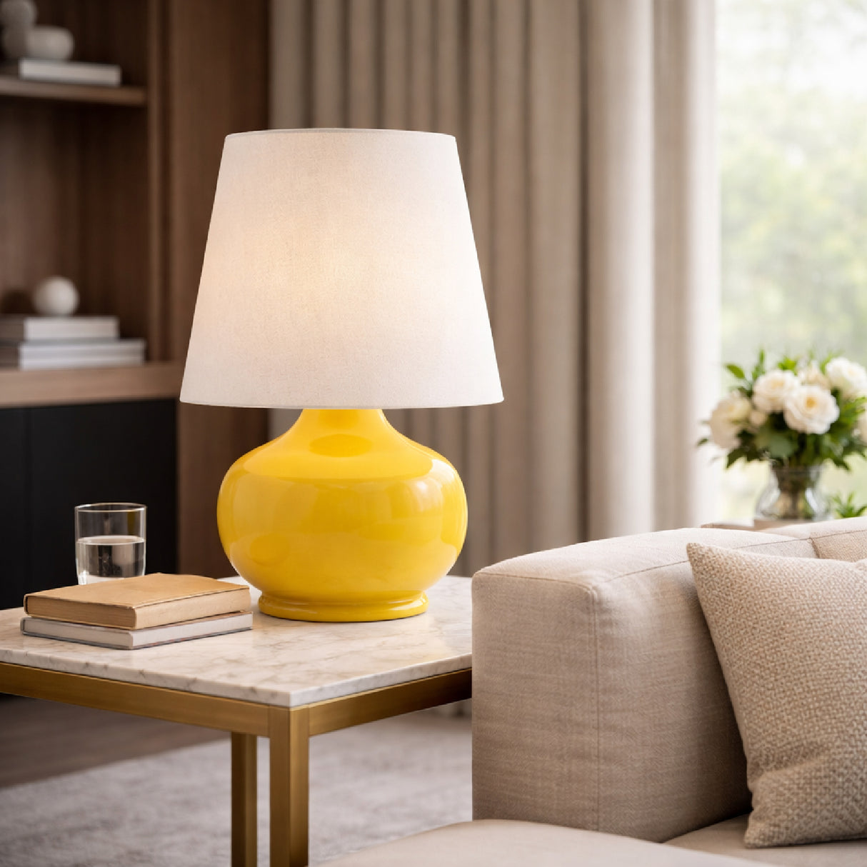 Modern European furniture - Raffia Shade Ceramic Table Lamp - www.oroa.com | Oroa.com