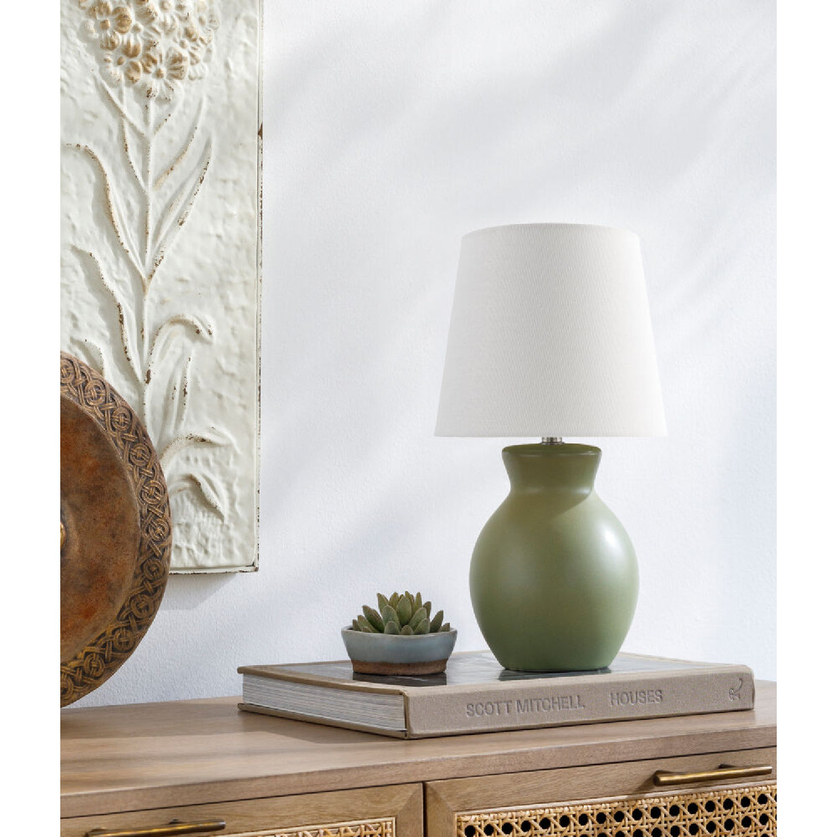 Modern European furniture - White Cotton Ceramic Table Lamp - www.oroa.com | Oroa.com