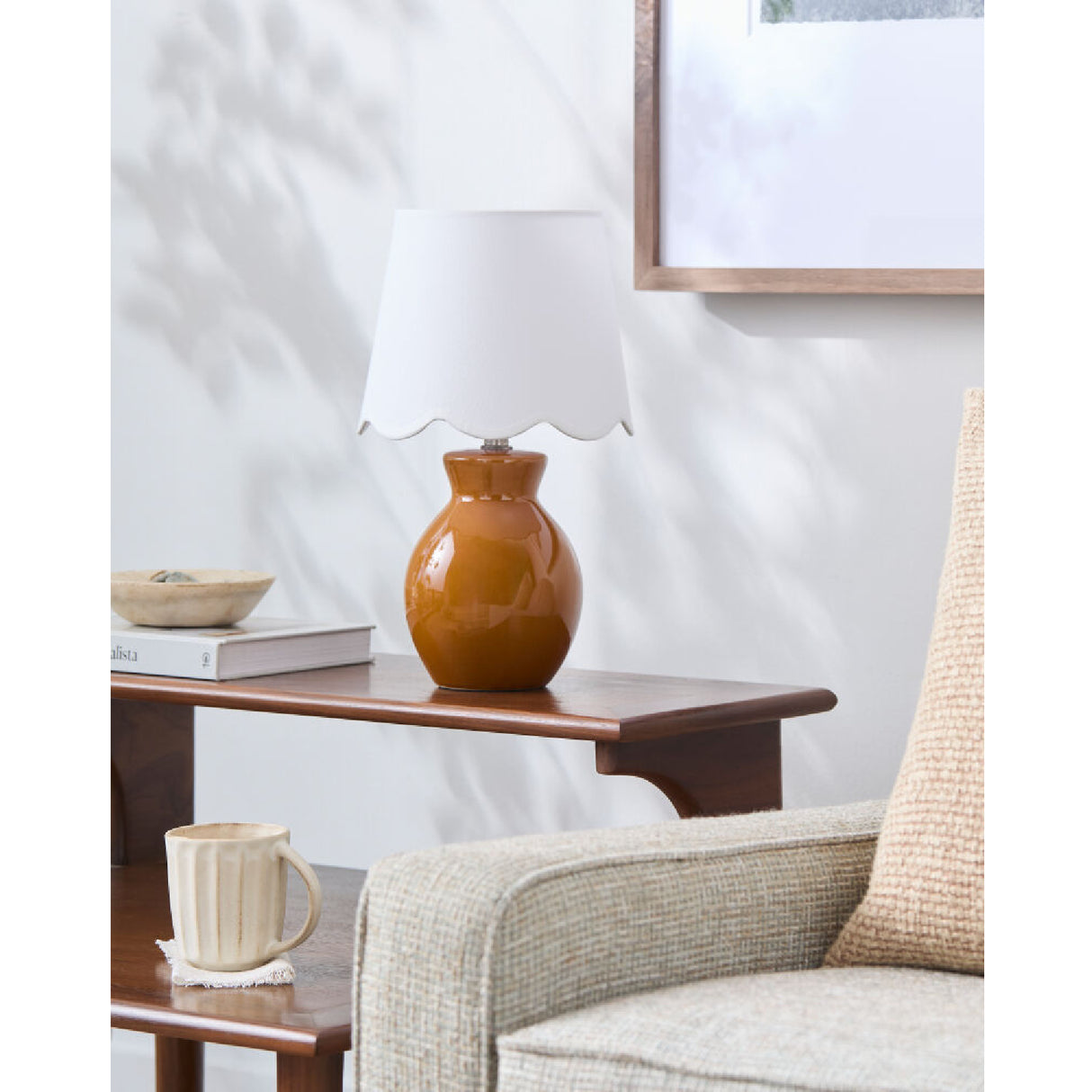 Modern European furniture - Scalloped Edge Accent Table Lamp - www.oroa.com | Oroa.com