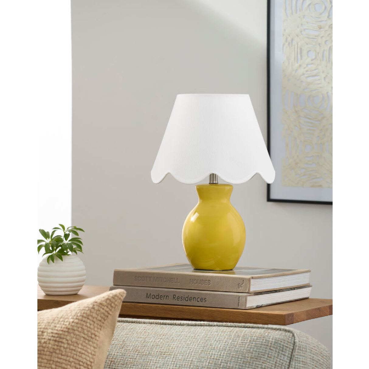 Modern European furniture - Scalloped Edge Accent Table Lamp - www.oroa.com | Oroa.com