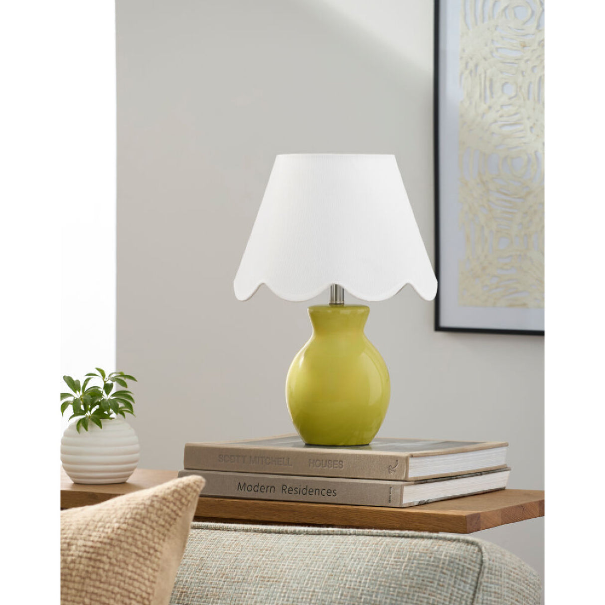 Modern European furniture - Scalloped Edge Accent Table Lamp - www.oroa.com | Oroa.com