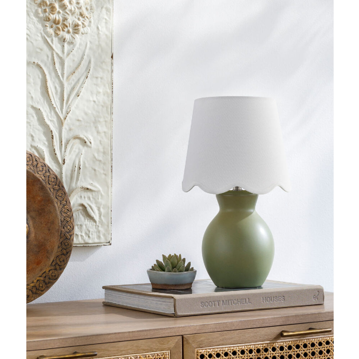 Modern European furniture - Scalloped Edge Accent Table Lamp - www.oroa.com | Oroa.com