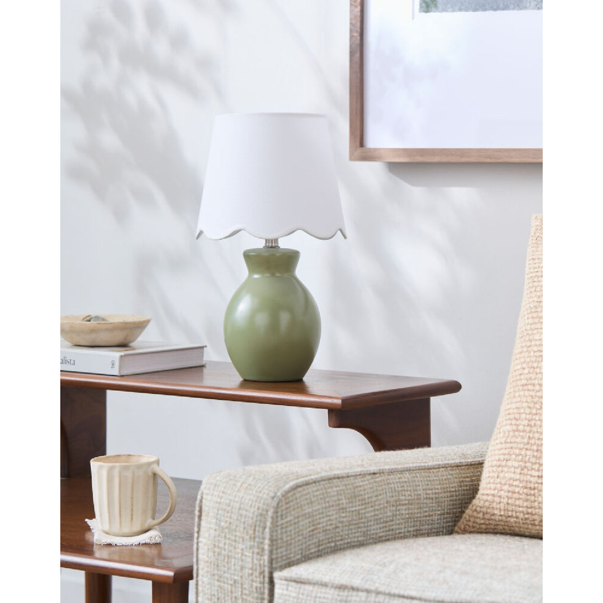 Modern European furniture - Scalloped Edge Accent Table Lamp - www.oroa.com | Oroa.com