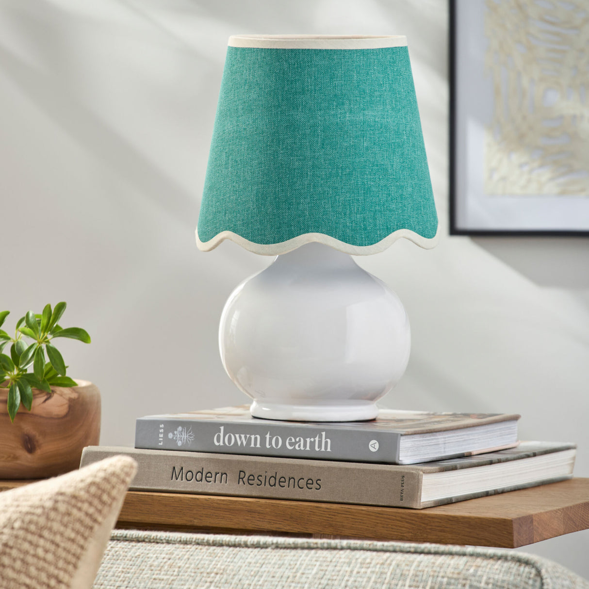Modern European furniture - Glazed Ceramic Raffia Table Lamp - www.oroa.com | Oroa.com