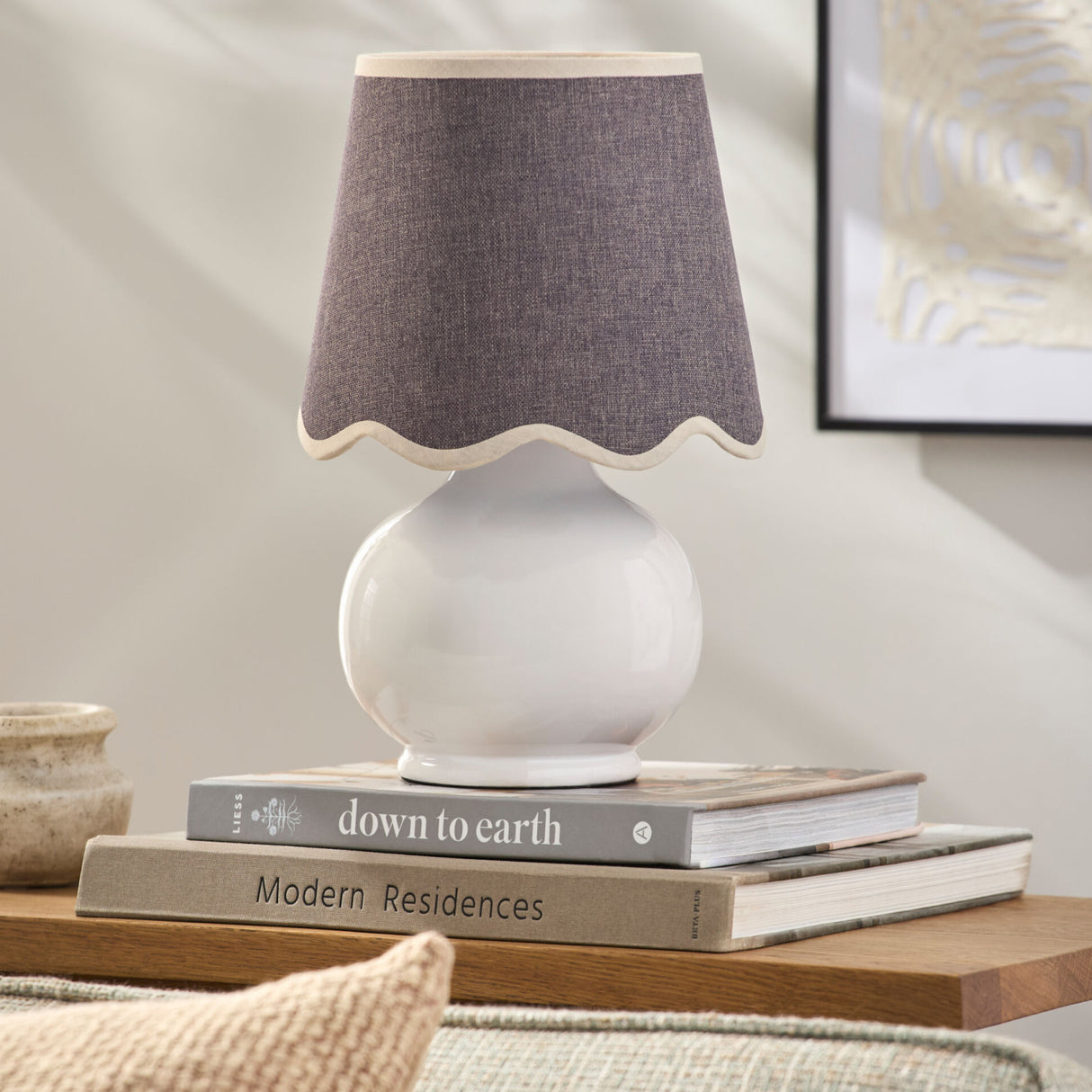 Modern European furniture - Glazed Ceramic Raffia Table Lamp - www.oroa.com | Oroa.com
