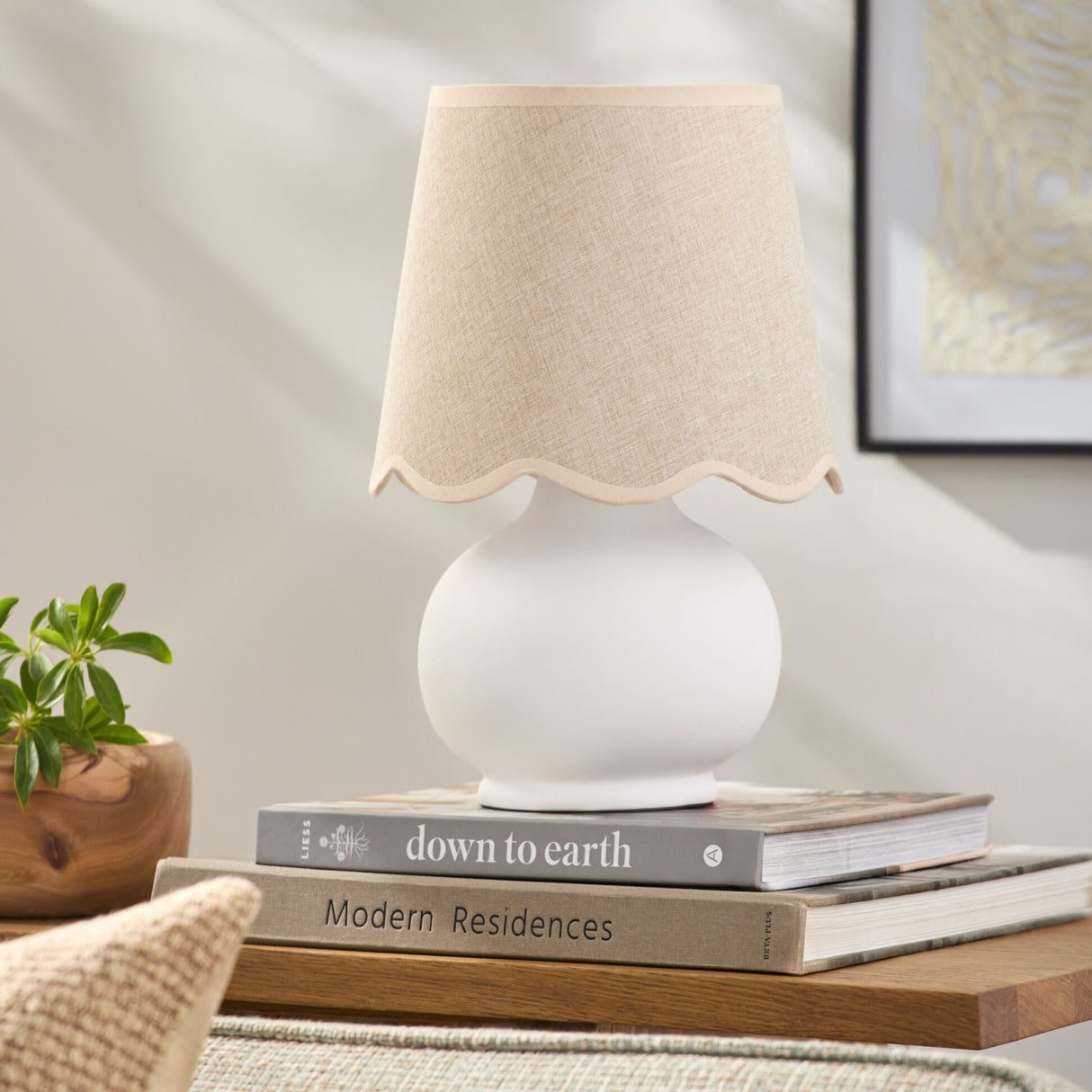 Modern European furniture - Glazed Ceramic Raffia Table Lamp - www.oroa.com | Oroa.com