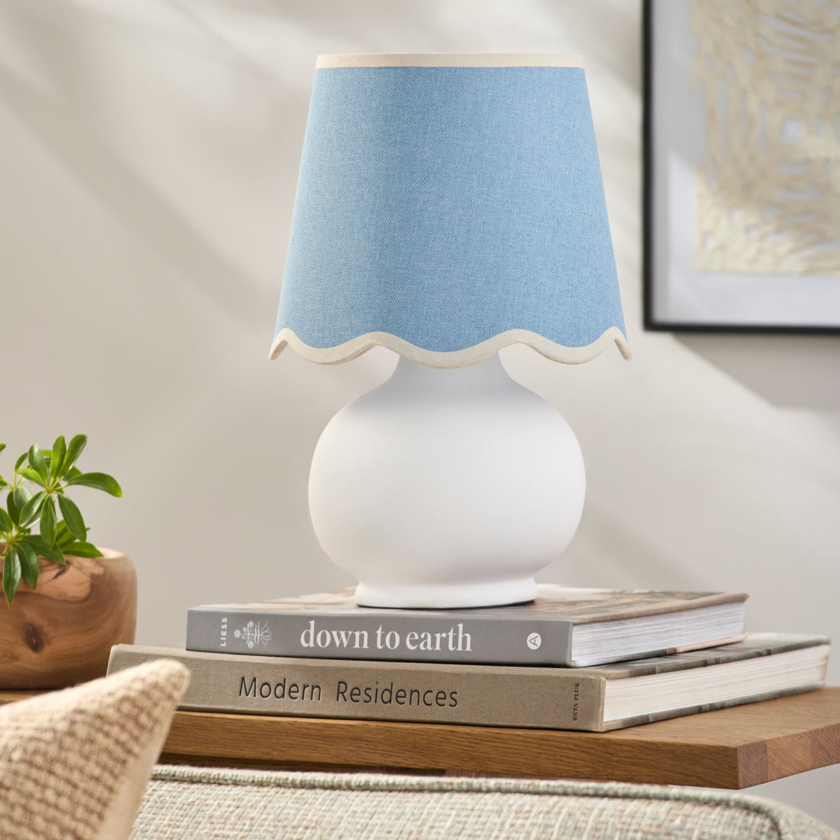 Modern European furniture - Glazed Ceramic Raffia Table Lamp - www.oroa.com | Oroa.com