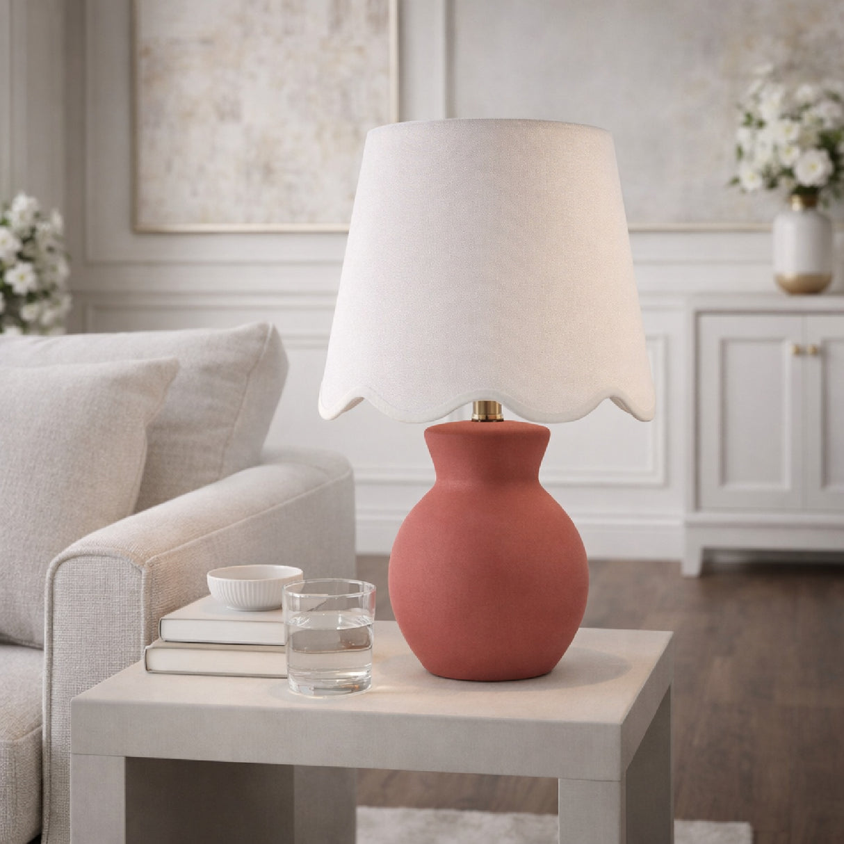 Modern European furniture - Scalloped Edge Accent Table Lamp - www.oroa.com | Oroa.com
