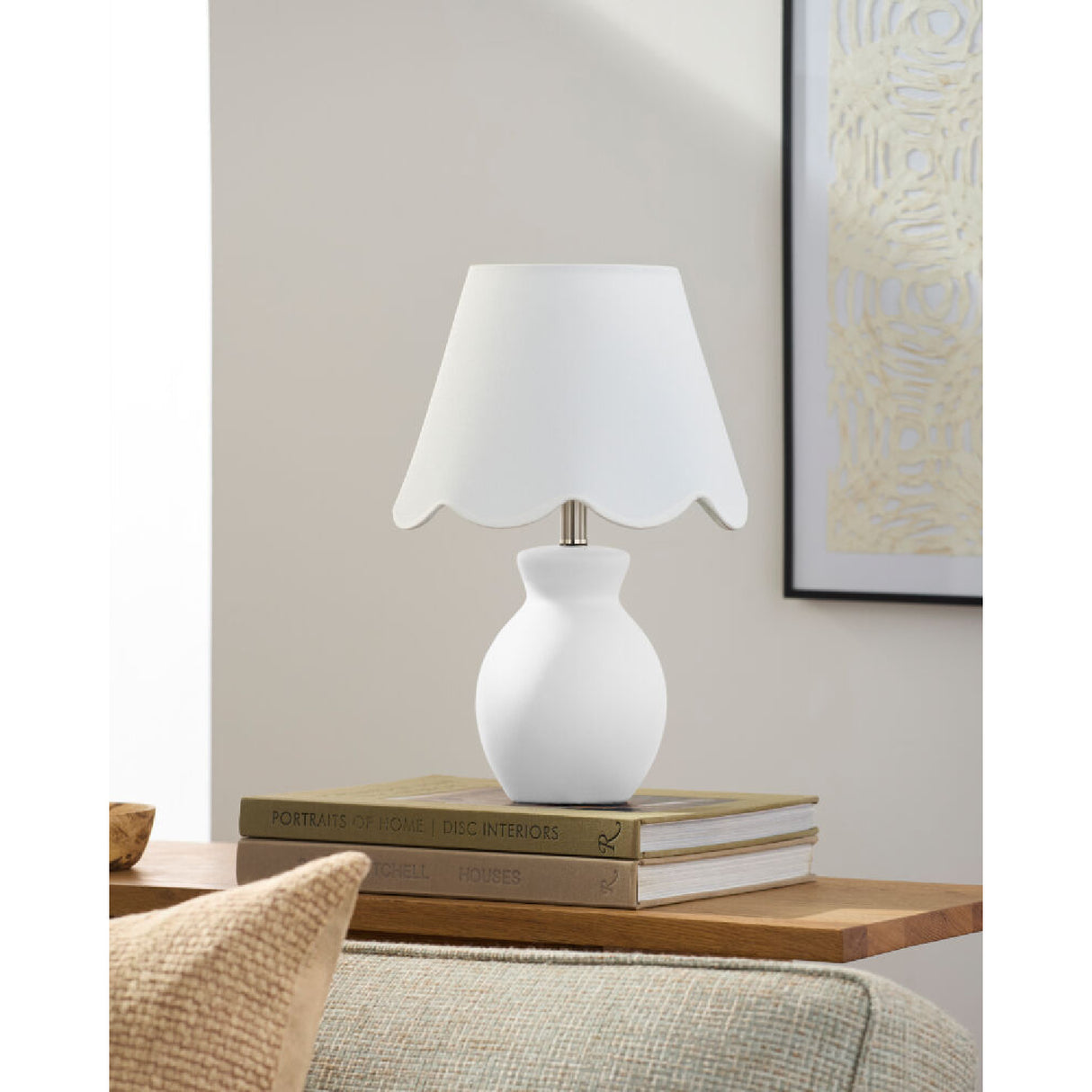 Modern European furniture - Scalloped Edge Accent Table Lamp - www.oroa.com | Oroa.com