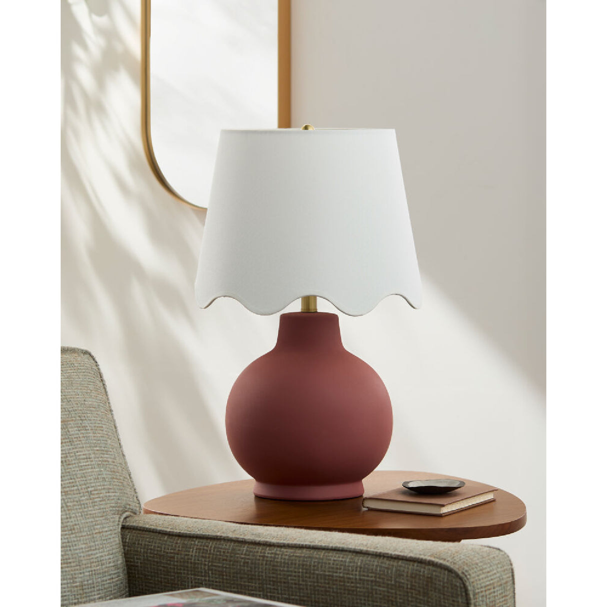 Modern European furniture - Wavy Linen Ceramic Table Lamp - www.oroa.com | Oroa.com