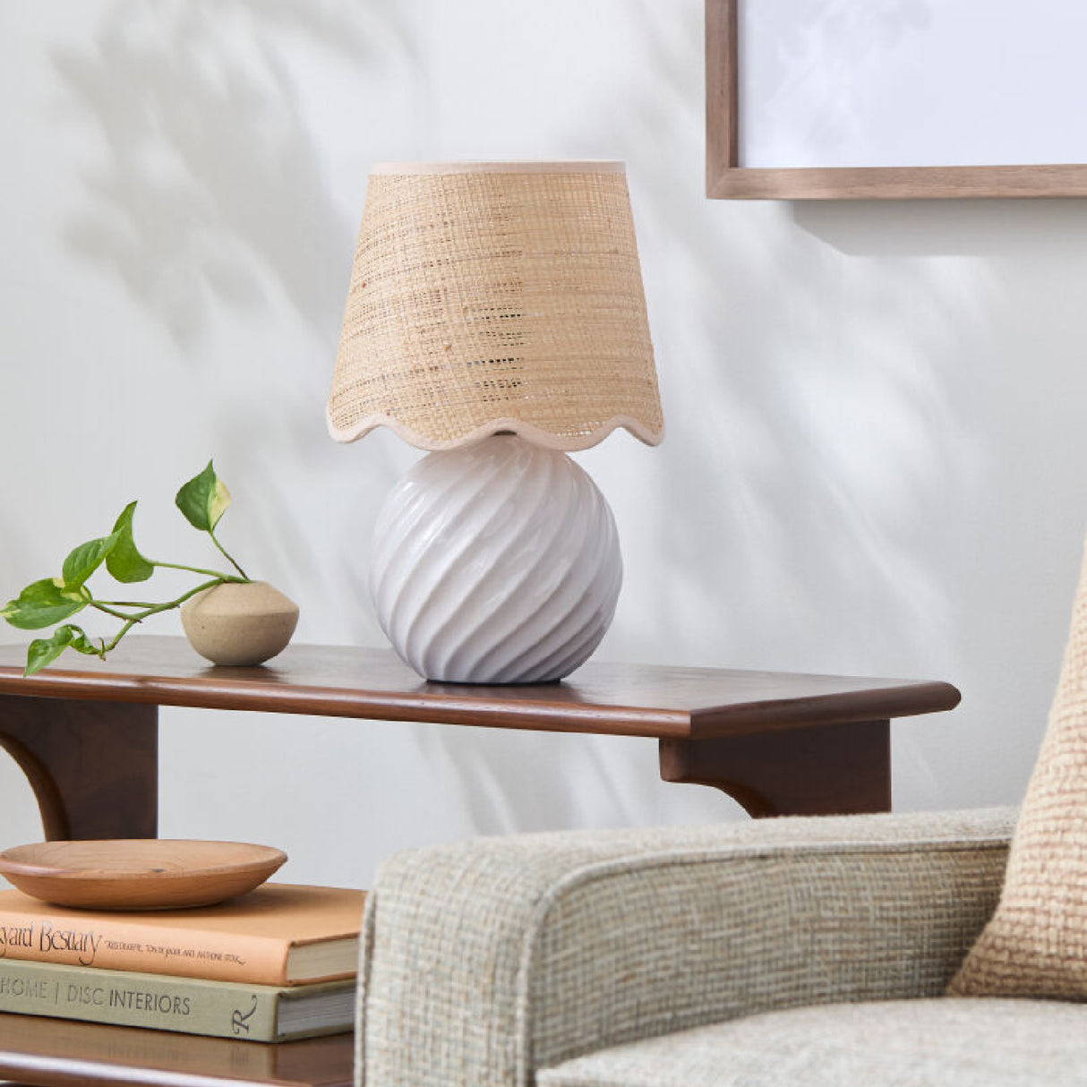 Modern European furniture - Round Glazed Ceramic Table Lamp - www.oroa.com | Oroa.com