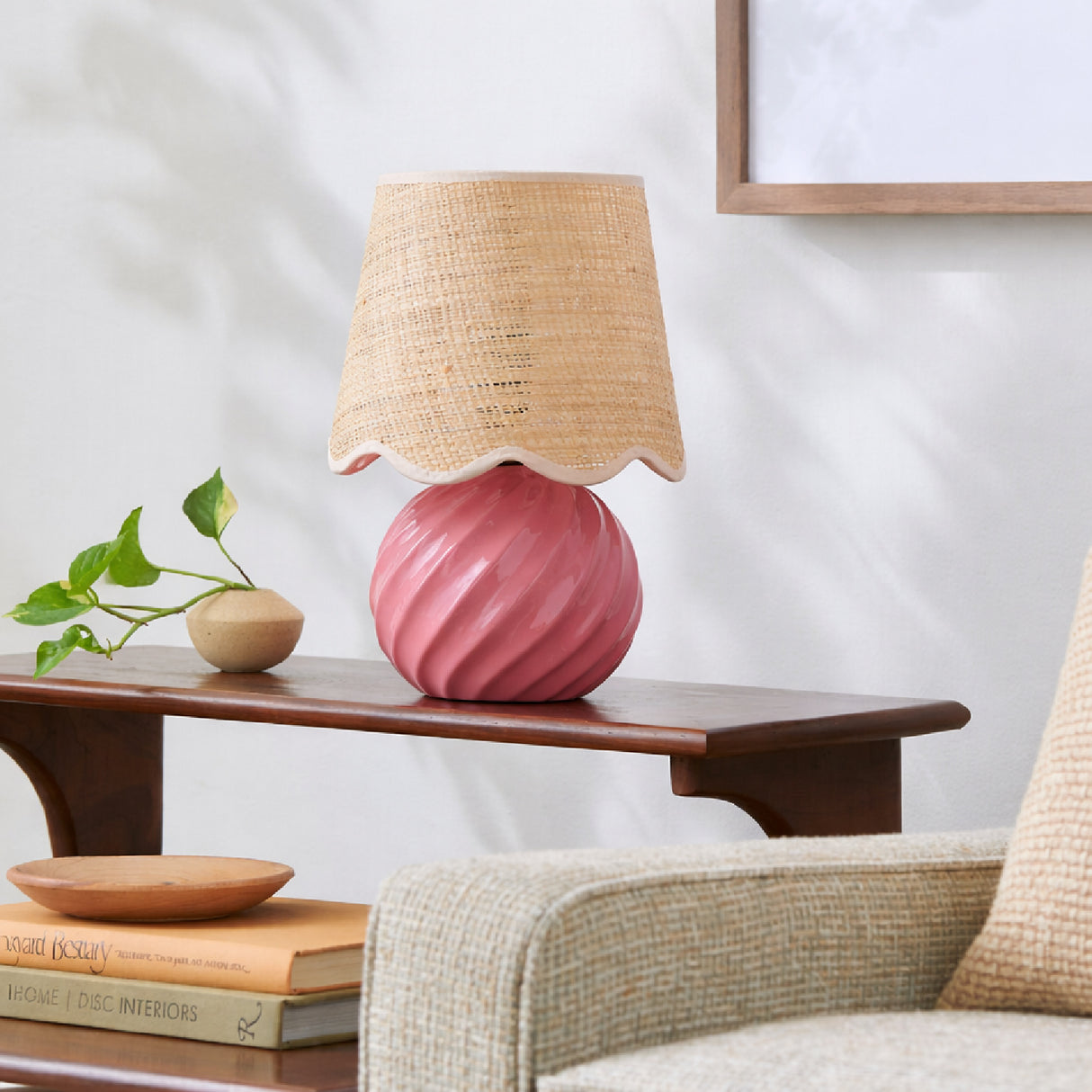 Modern European furniture - Round Glazed Ceramic Table Lamp - www.oroa.com | Oroa.com