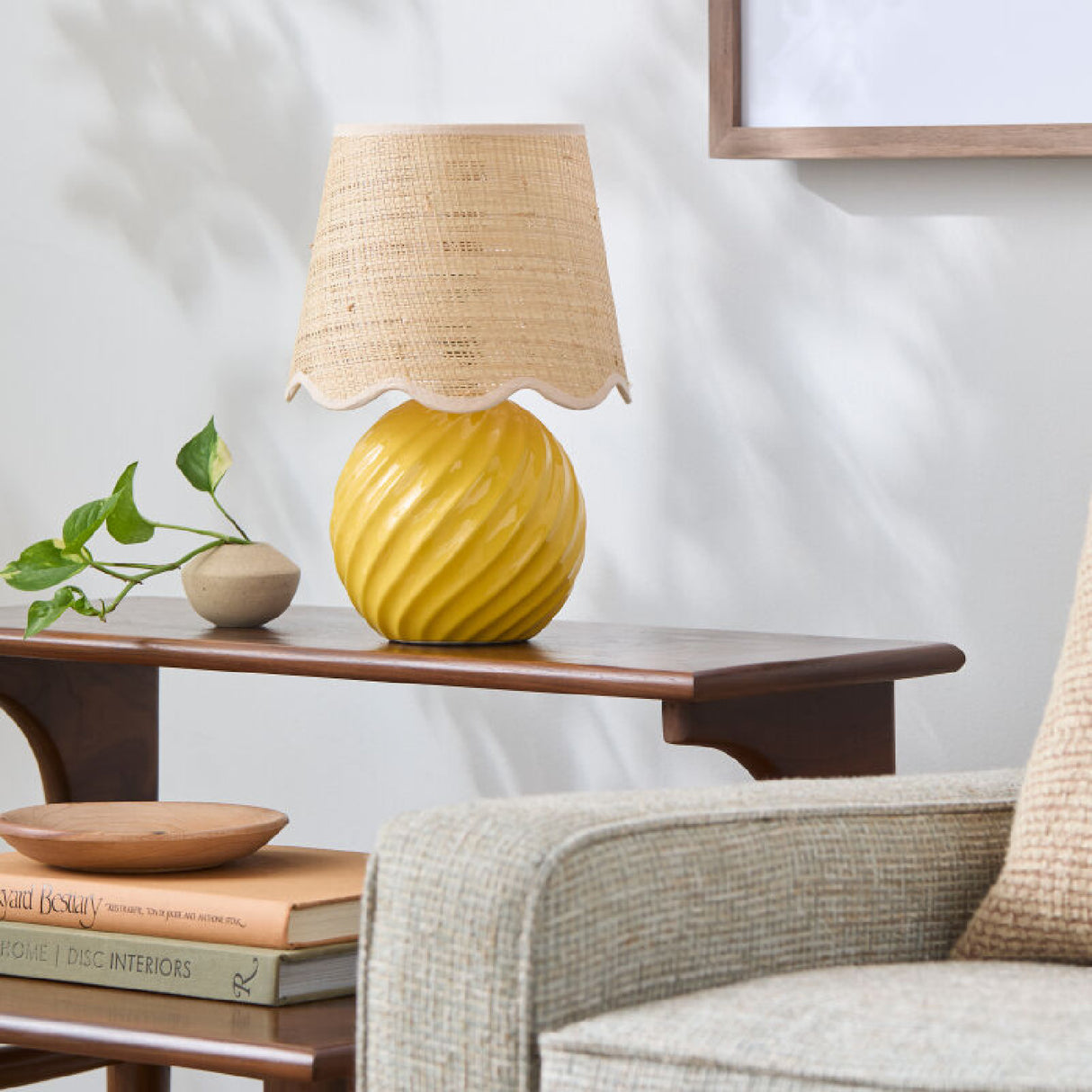 Modern European furniture - Round Glazed Ceramic Table Lamp - www.oroa.com | Oroa.com