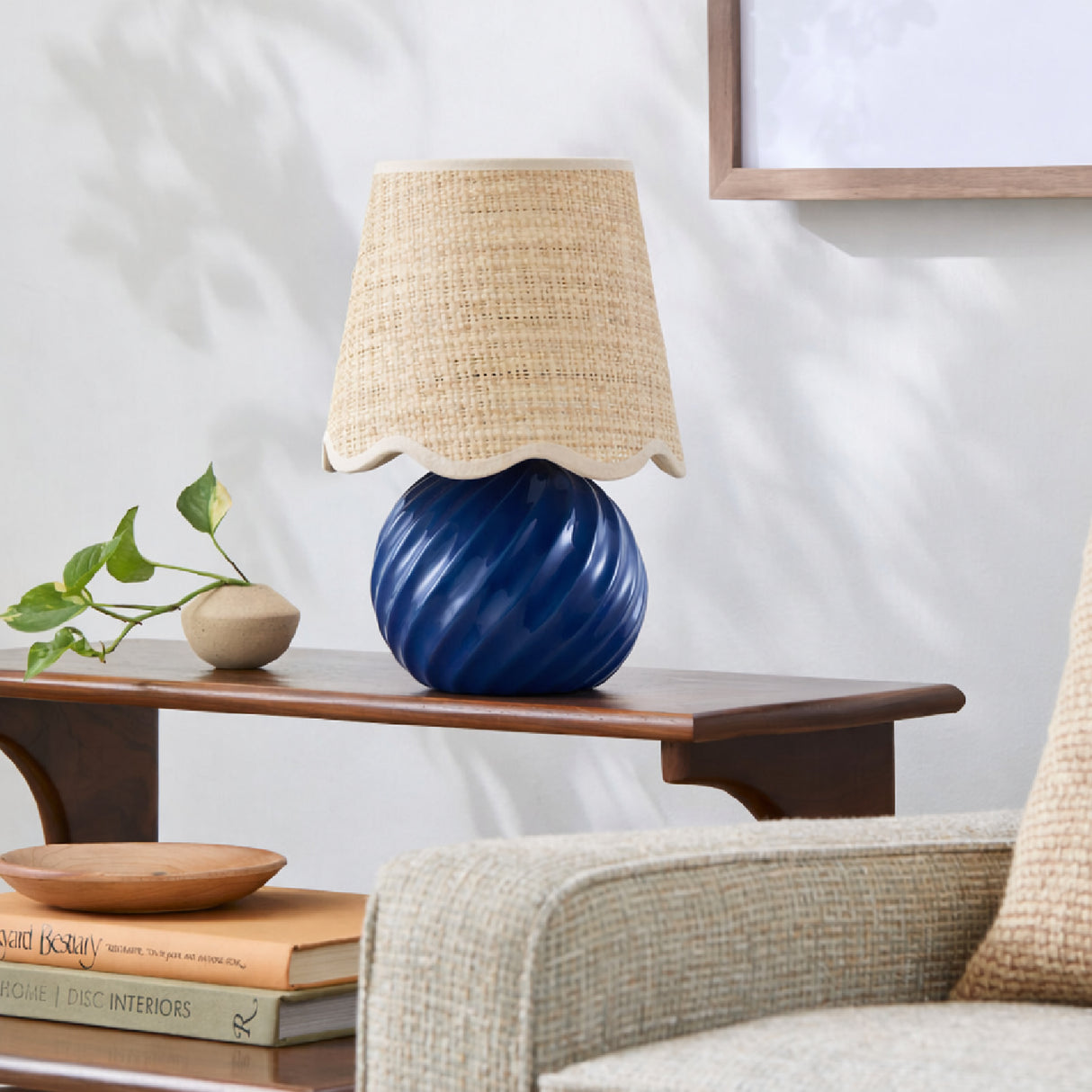 Modern European furniture - Round Glazed Ceramic Table Lamp - www.oroa.com | Oroa.com
