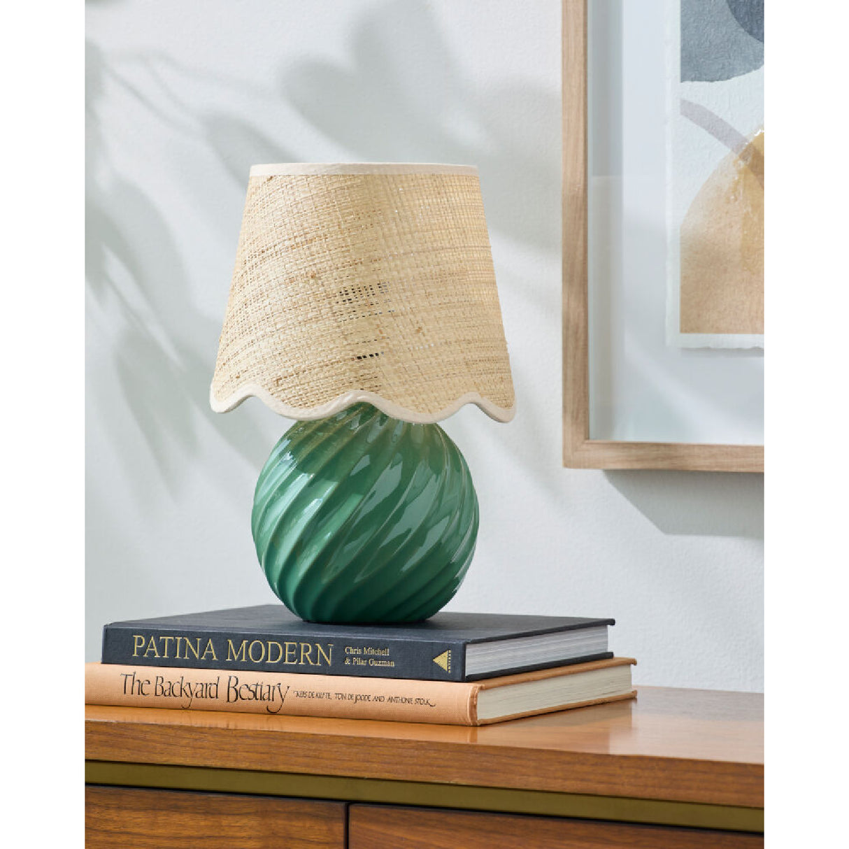 Modern European furniture - Round Glazed Ceramic Table Lamp - www.oroa.com | Oroa.com