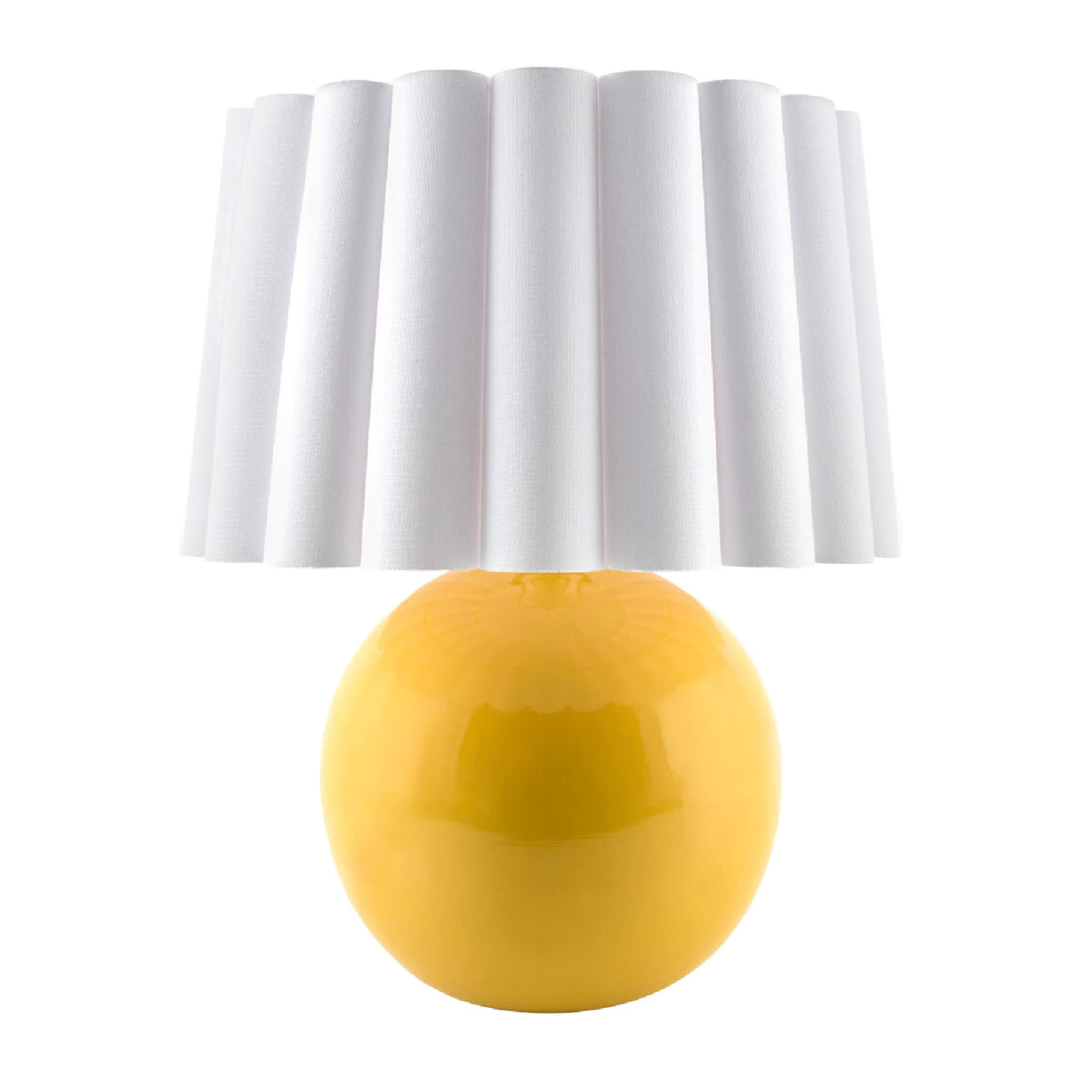 Scalloped White Fabric Table Lamp | Oroa.com
