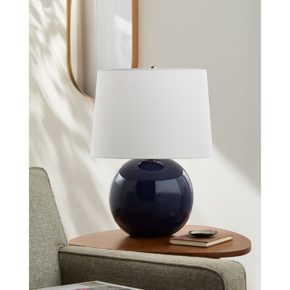 Modern European furniture - Glazed Globe Ceramic Table Lamp - www.oroa.com | Oroa.com