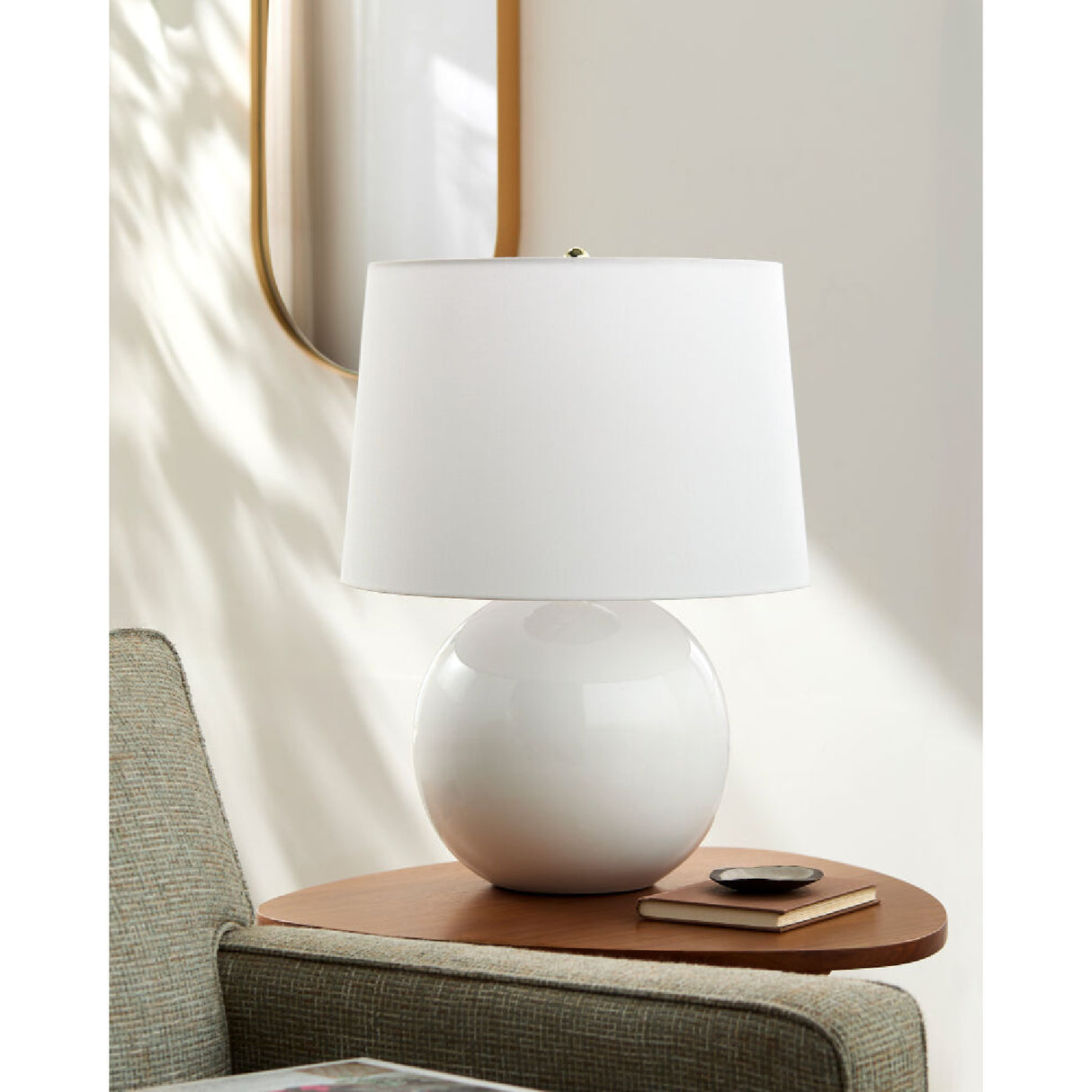 Modern European furniture - Glazed Globe Ceramic Table Lamp - www.oroa.com | Oroa.com