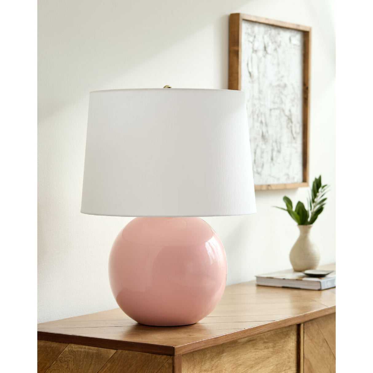 Modern European furniture - Glazed Globe Ceramic Table Lamp - www.oroa.com | Oroa.com