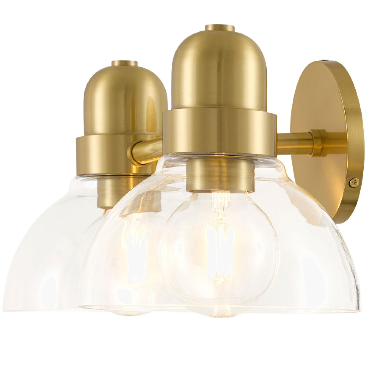 Modern European furniture - Clear Glass Gold Wall Lamp - www.oroa.com | Oroa.com