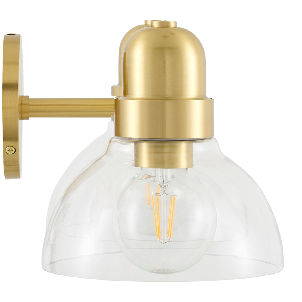 Modern European furniture - Clear Glass Gold Wall Lamp - www.oroa.com | Oroa.com