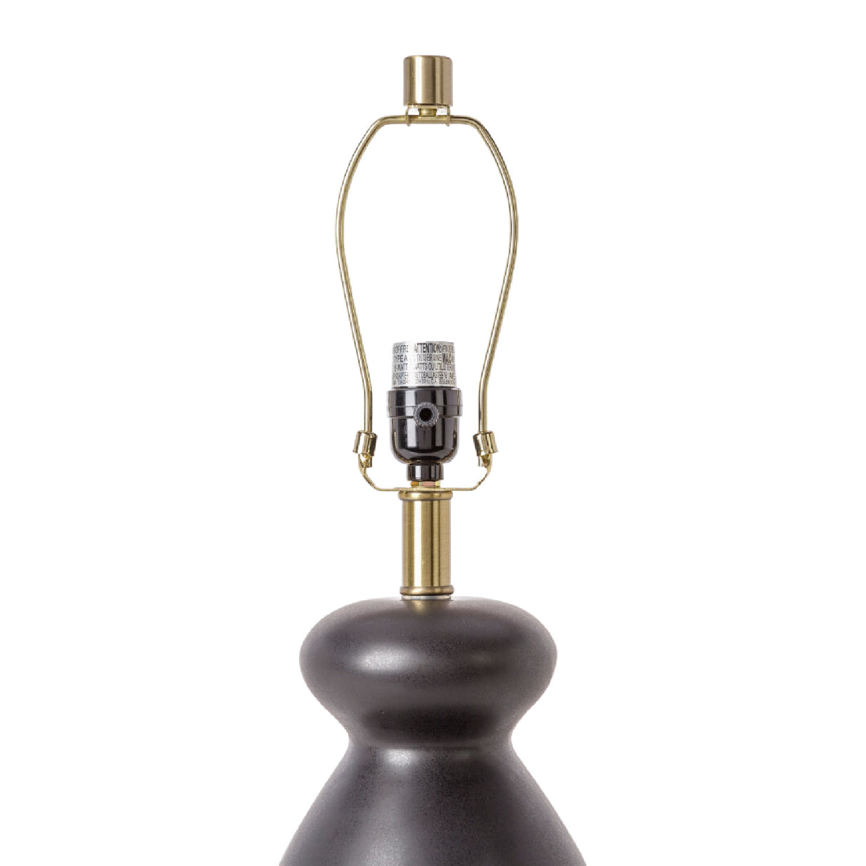 Modern European furniture - Glazed Black Ceramic Table Lamp - www.oroa.com | Oroa.com
