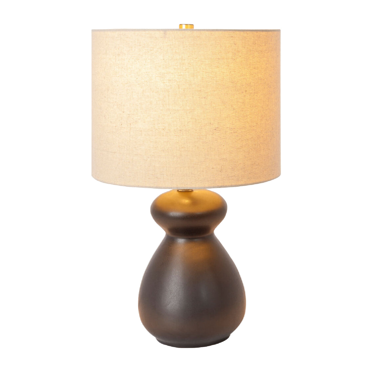 Modern European furniture - Glazed Black Ceramic Table Lamp - www.oroa.com | Oroa.com