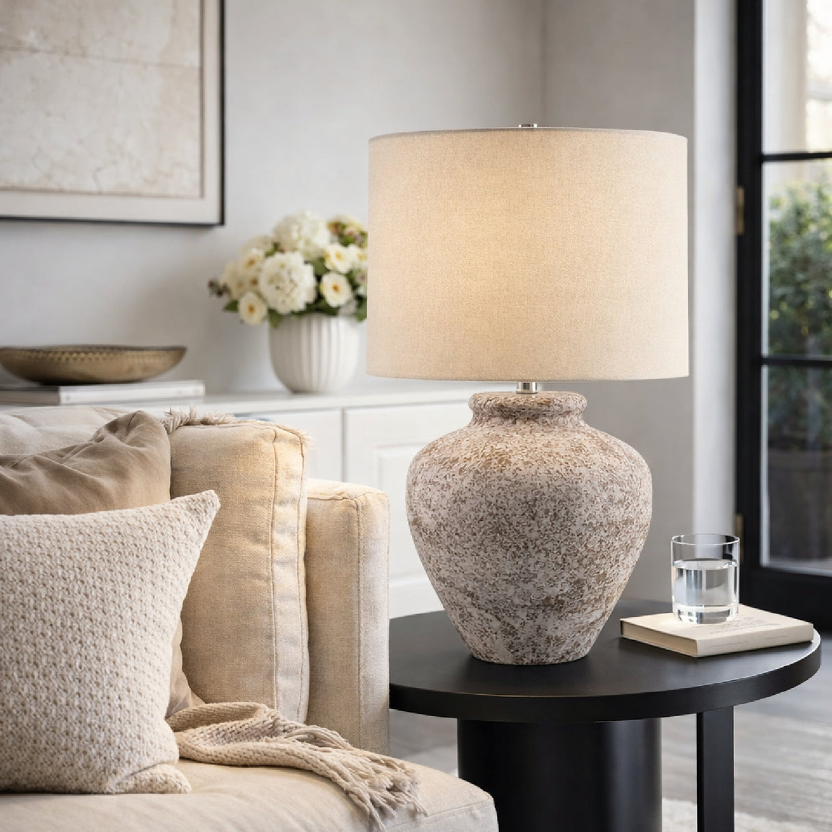Modern European furniture - Gray Ceramic Accent Table Lamp - www.oroa.com | Oroa.com