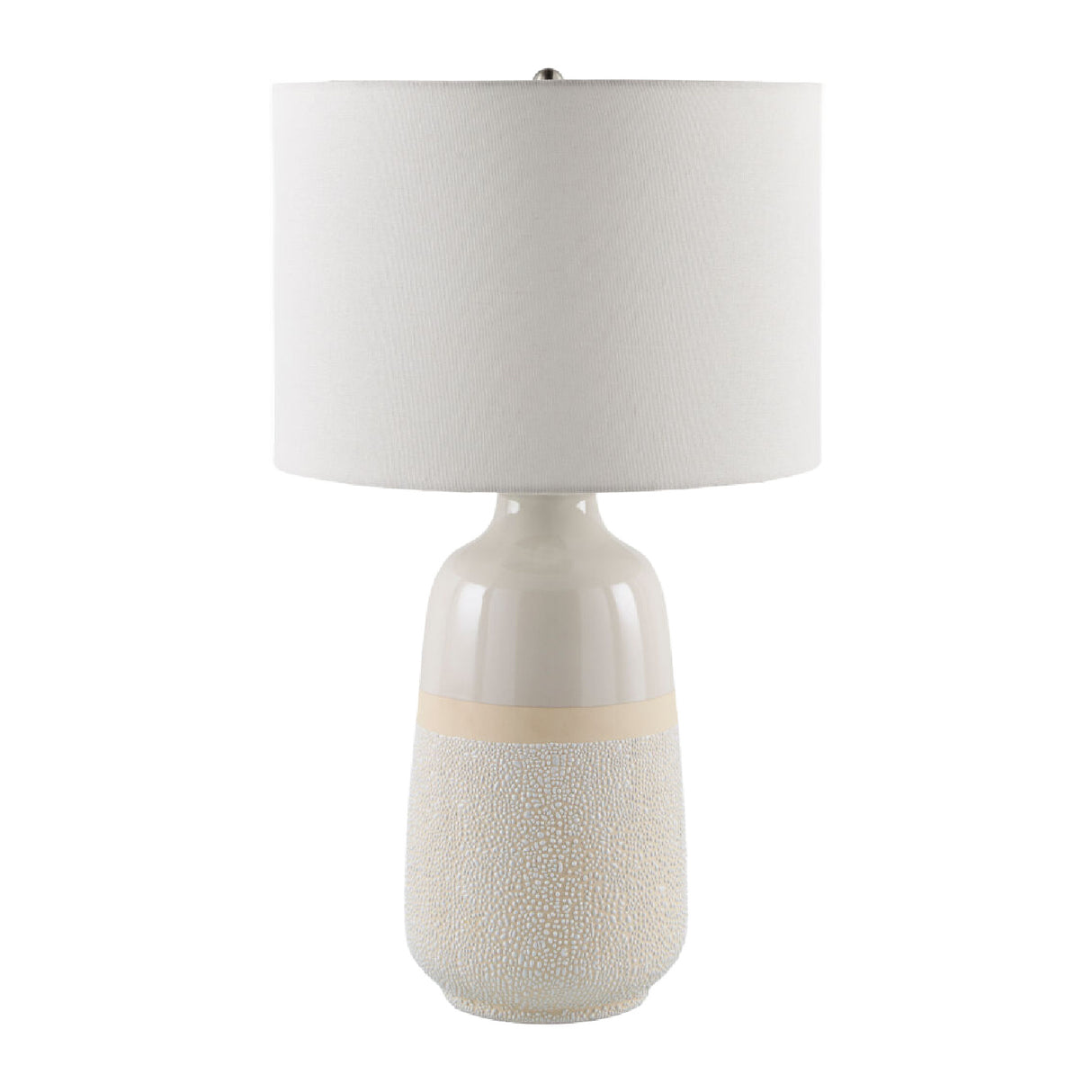 Glazed White Ceramic Table Lamp | Oroa.com