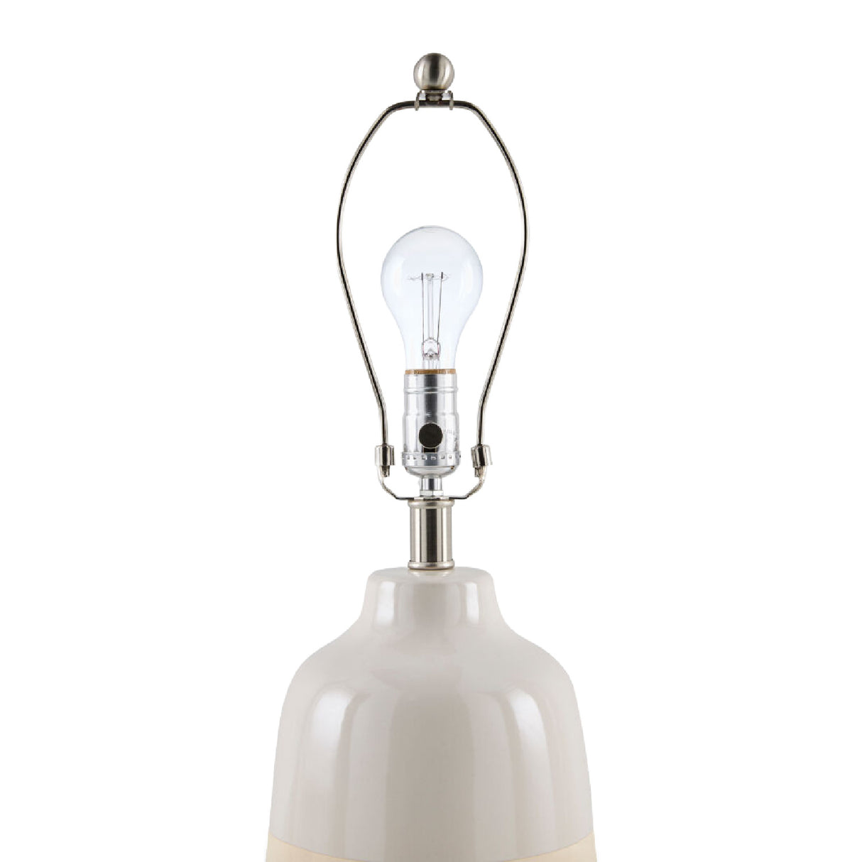 Glazed White Ceramic Table Lamp | Oroa.com
