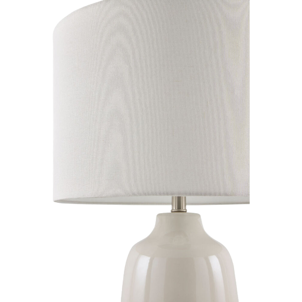 Glazed White Ceramic Table Lamp | Oroa.com