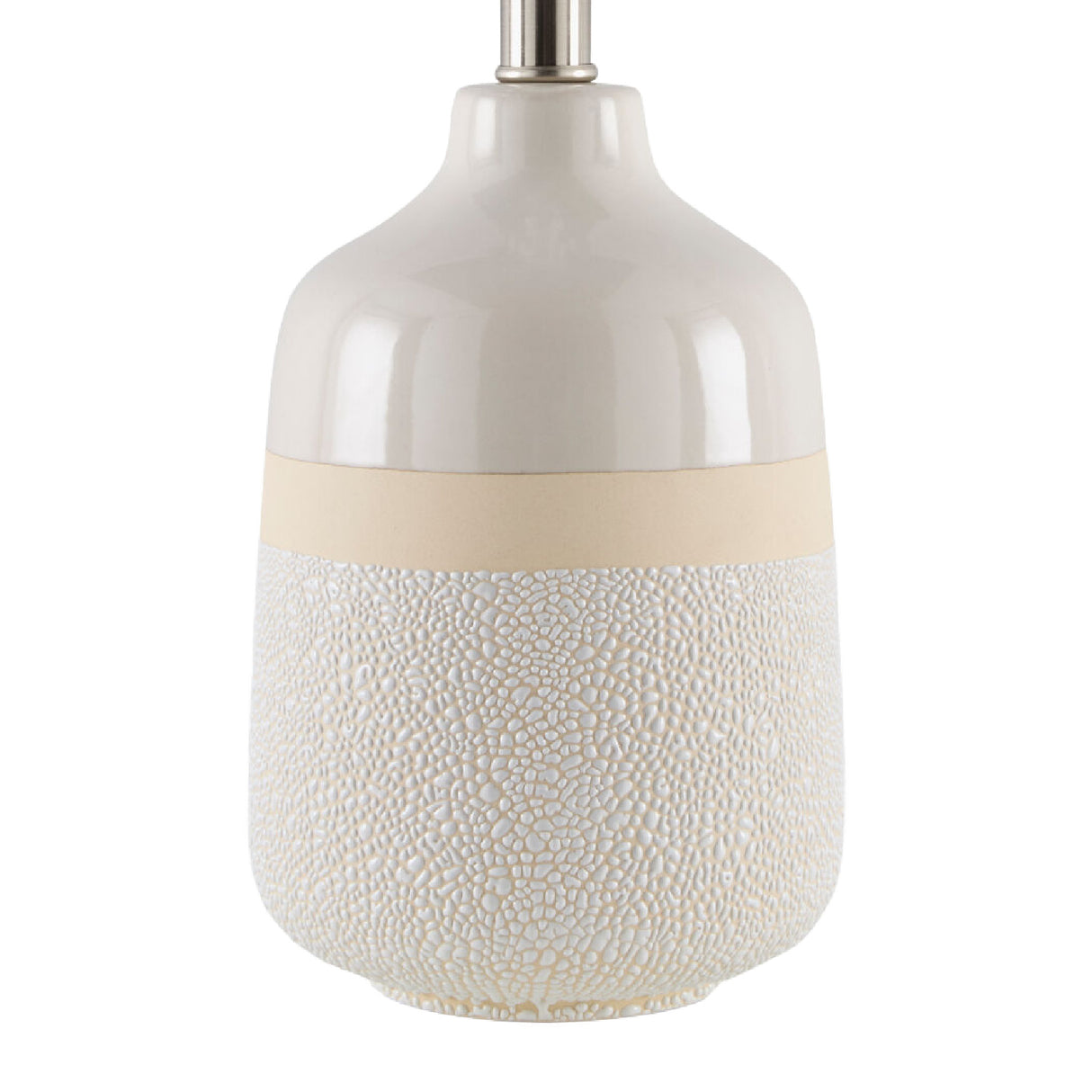 Glazed White Ceramic Table Lamp | Oroa.com