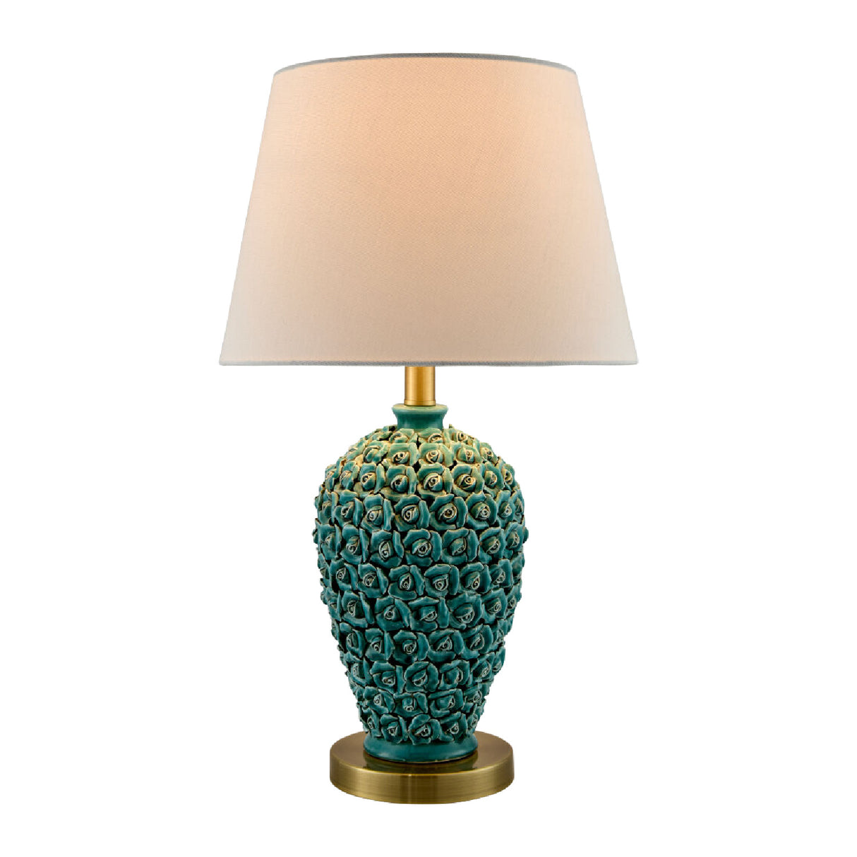 Modern European furniture - Green Ceramic Rose Table Lamp - www.oroa.com | Oroa.com
