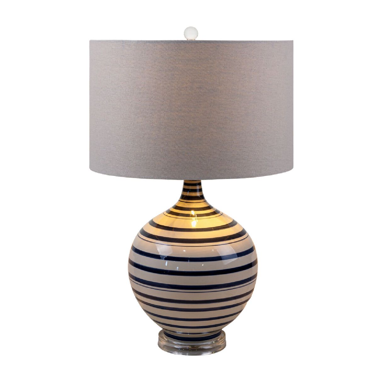 Modern European furniture - Navy Stripes Ceramic Table Lamp - www.oroa.com | Oroa.com