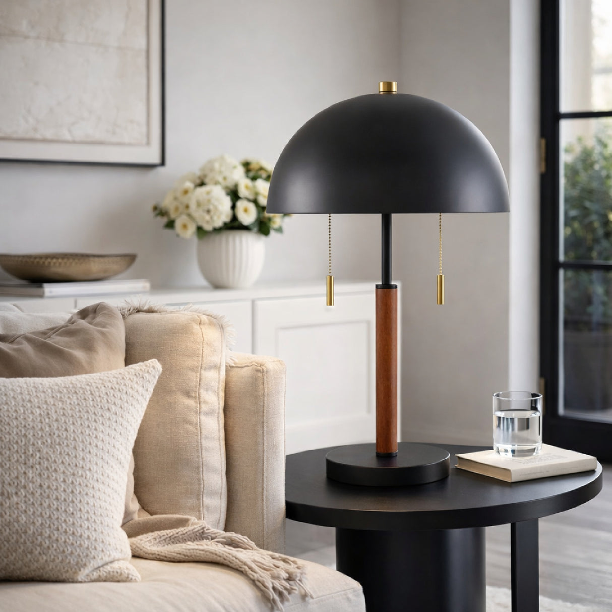 Modern European furniture - Black Metal Dome Table Lamp - www.oroa.com | Oroa.com