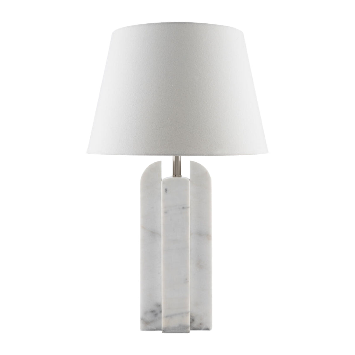 Modern European furniture - White Marble Linen Table Lamp L - www.oroa.com | Oroa.com