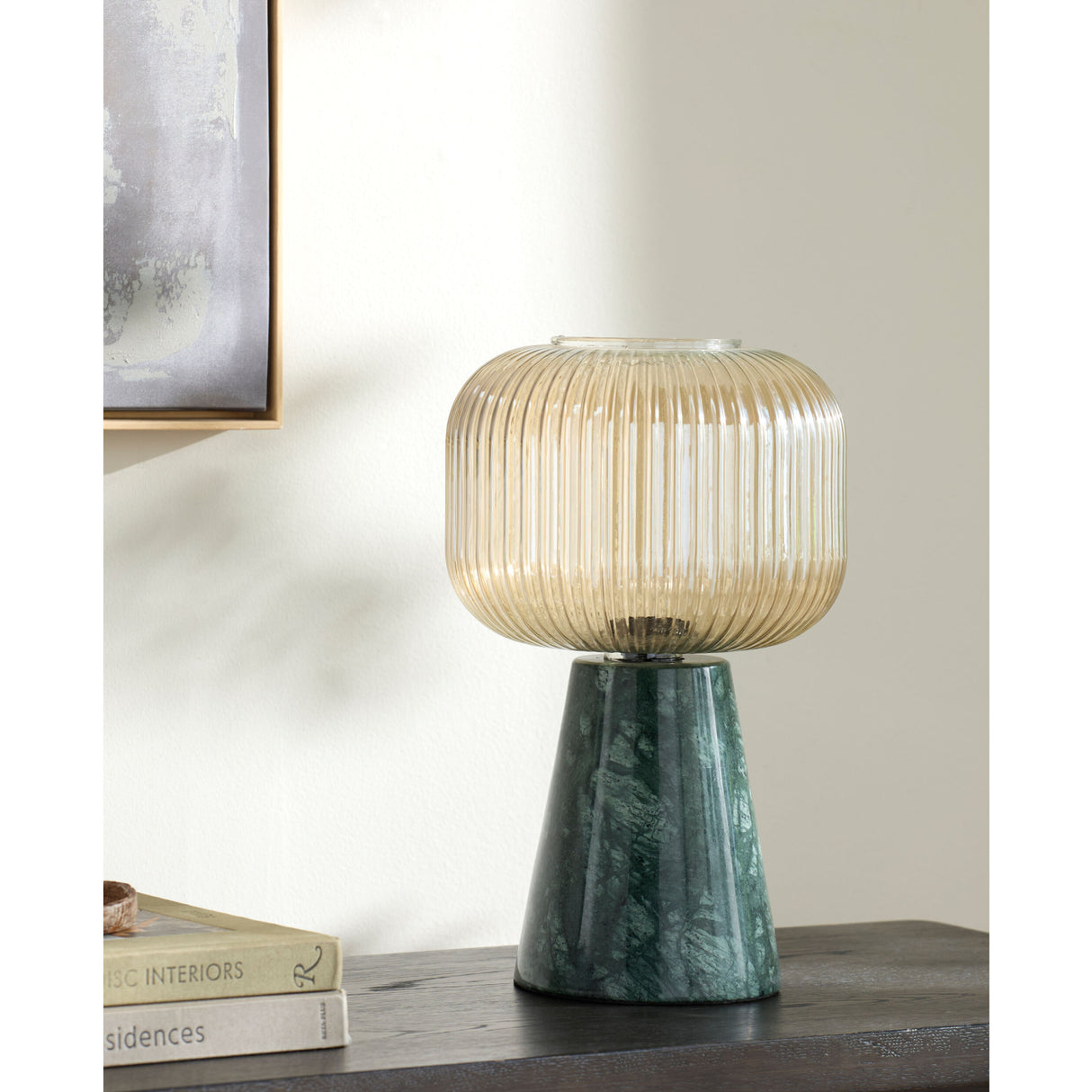 Modern European furniture - Green Marble Accent Table Lamp - www.oroa.com | Oroa.com