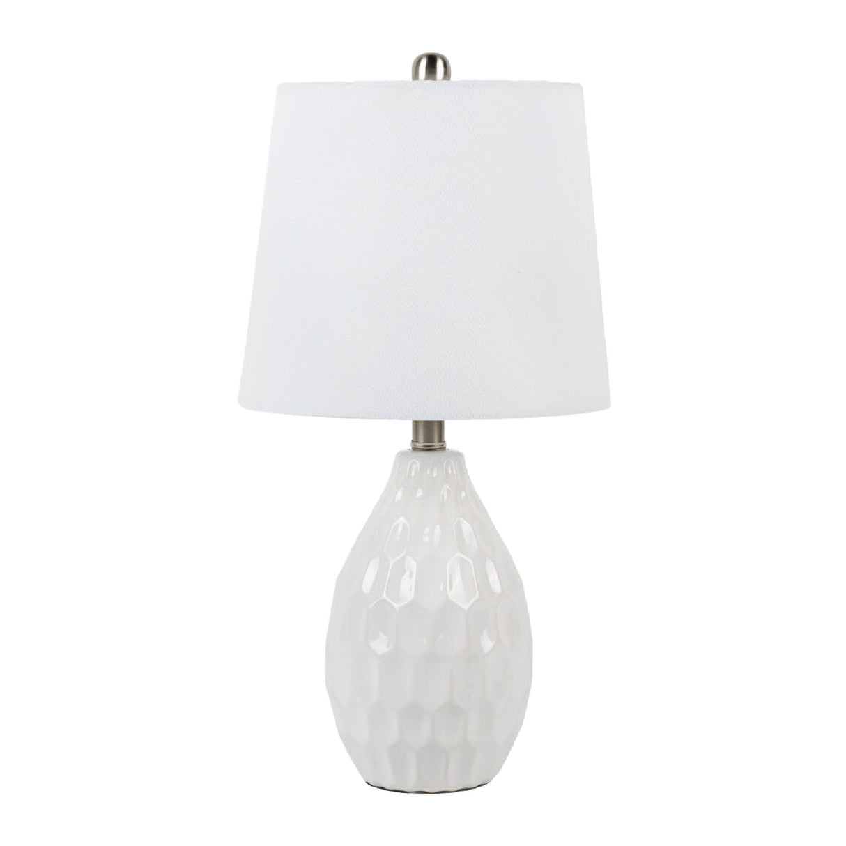 Modern European furniture - White Ceramic Linen Table Lamp - www.oroa.com | Oroa.com