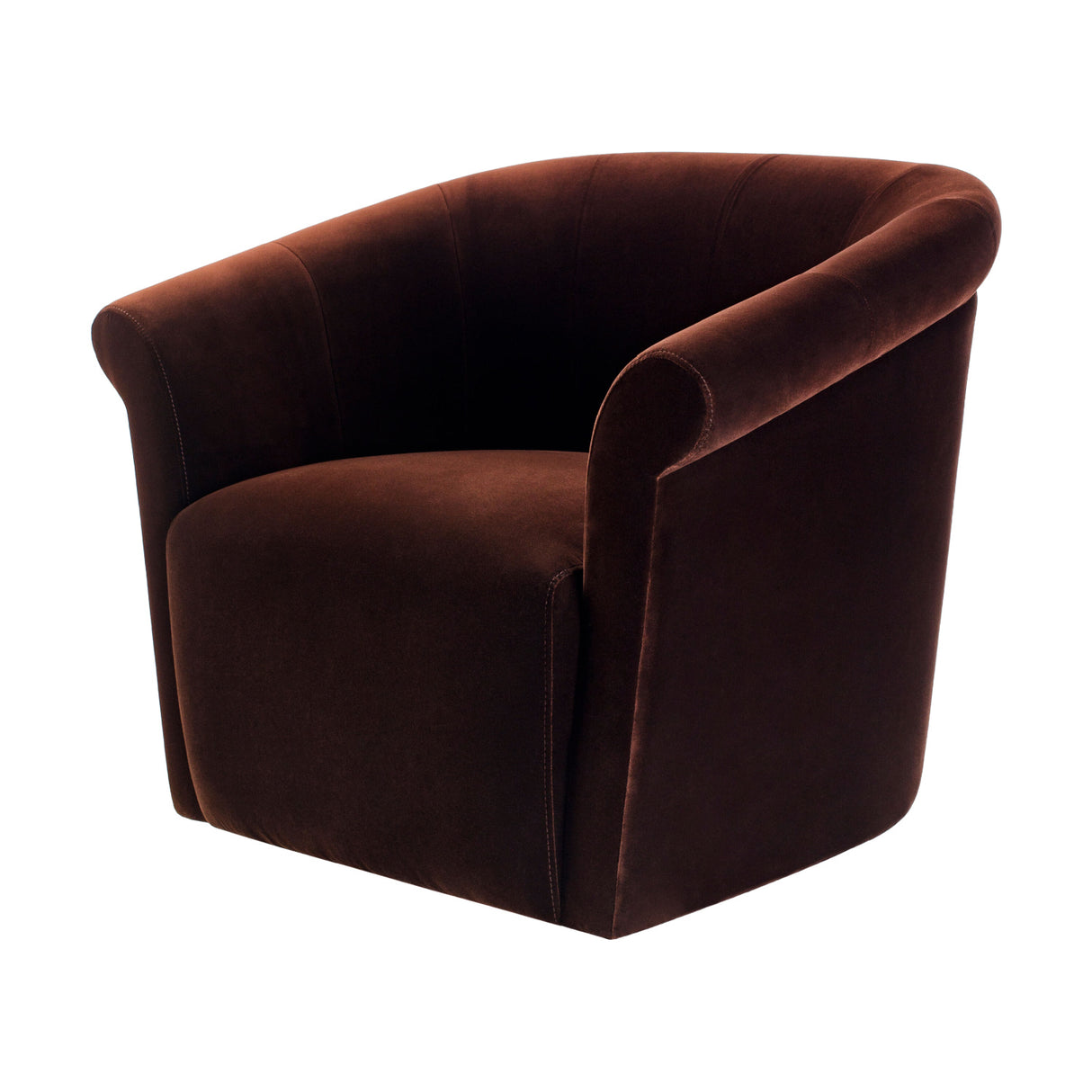 Brown Cotton Swivel Chair | Oroa.com