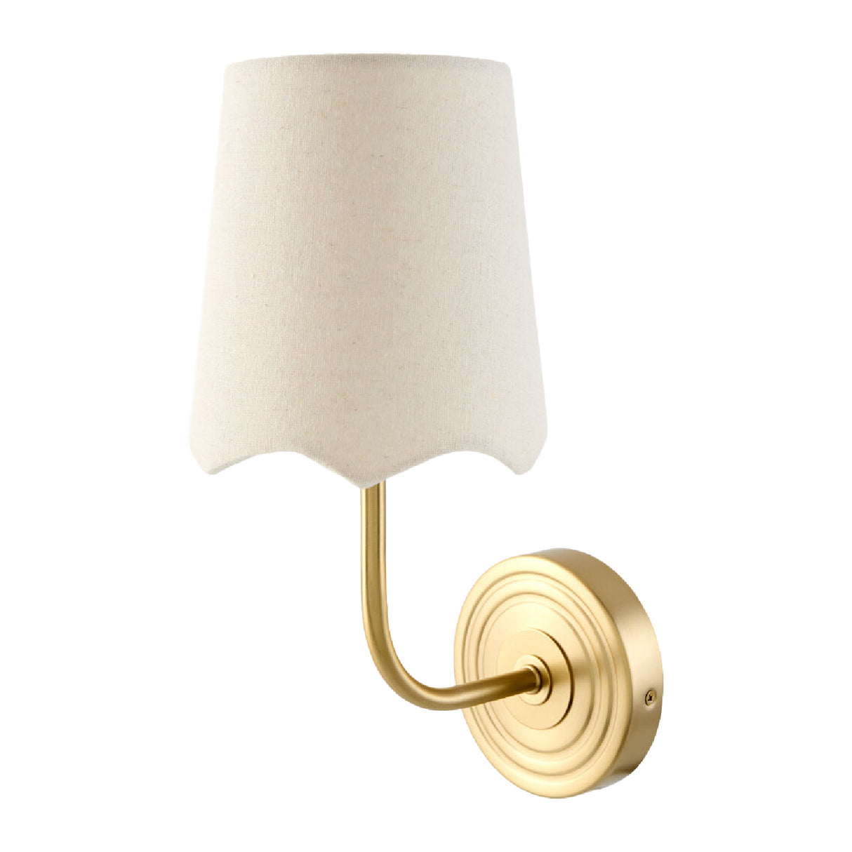 Scalloped Edge Linen Wall Lamp | Oroa.com