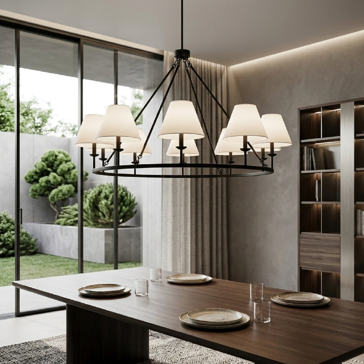 Modern European furniture - Black Iron 10-Light Chandelier - www.oroa.com | Oroa.com