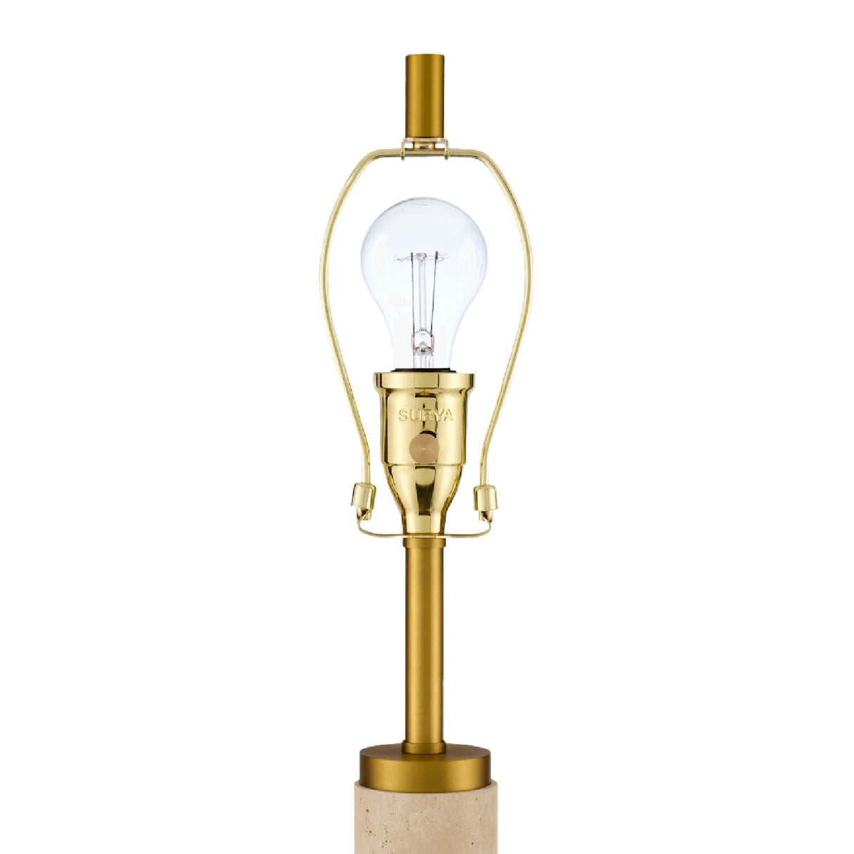 Modern European furniture - Beige Marble Accent Floor Lamp - www.oroa.com | Oroa.com