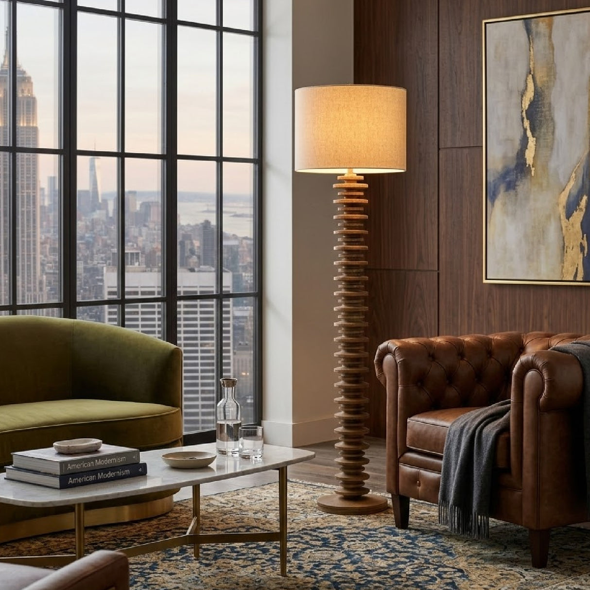 Stacked Circular Base Floor Lamp | Oroa.com