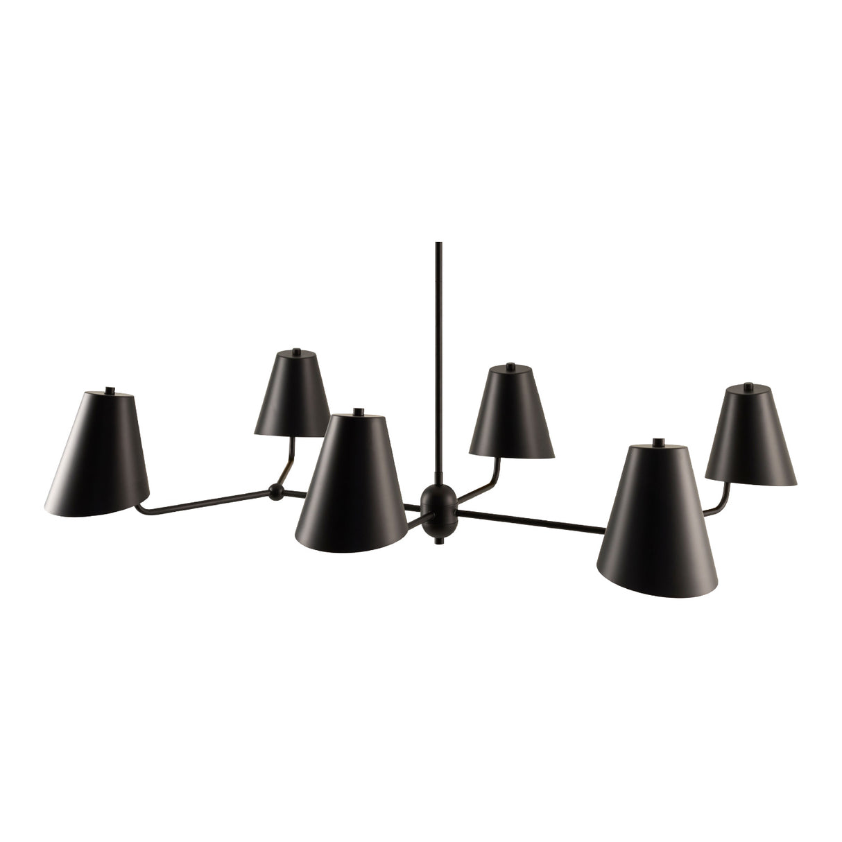 Modern European furniture - Black Metal 6-Light Chandelier - www.oroa.com | Oroa.com