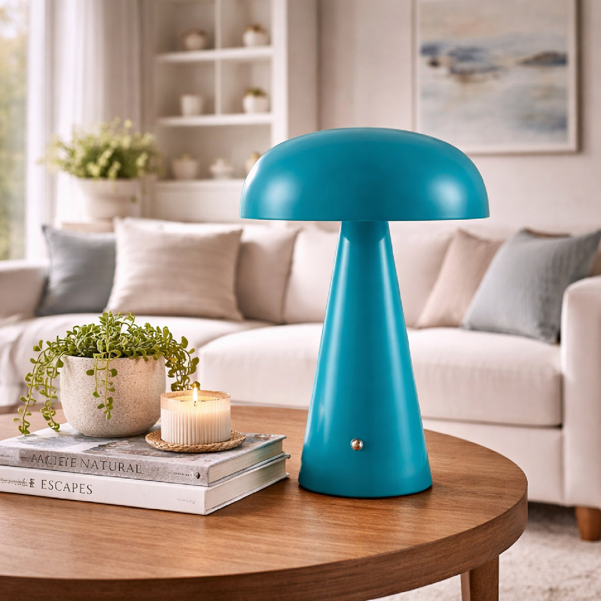 Hand-Painted Semi-Dome Table Lamp | Oroa.com