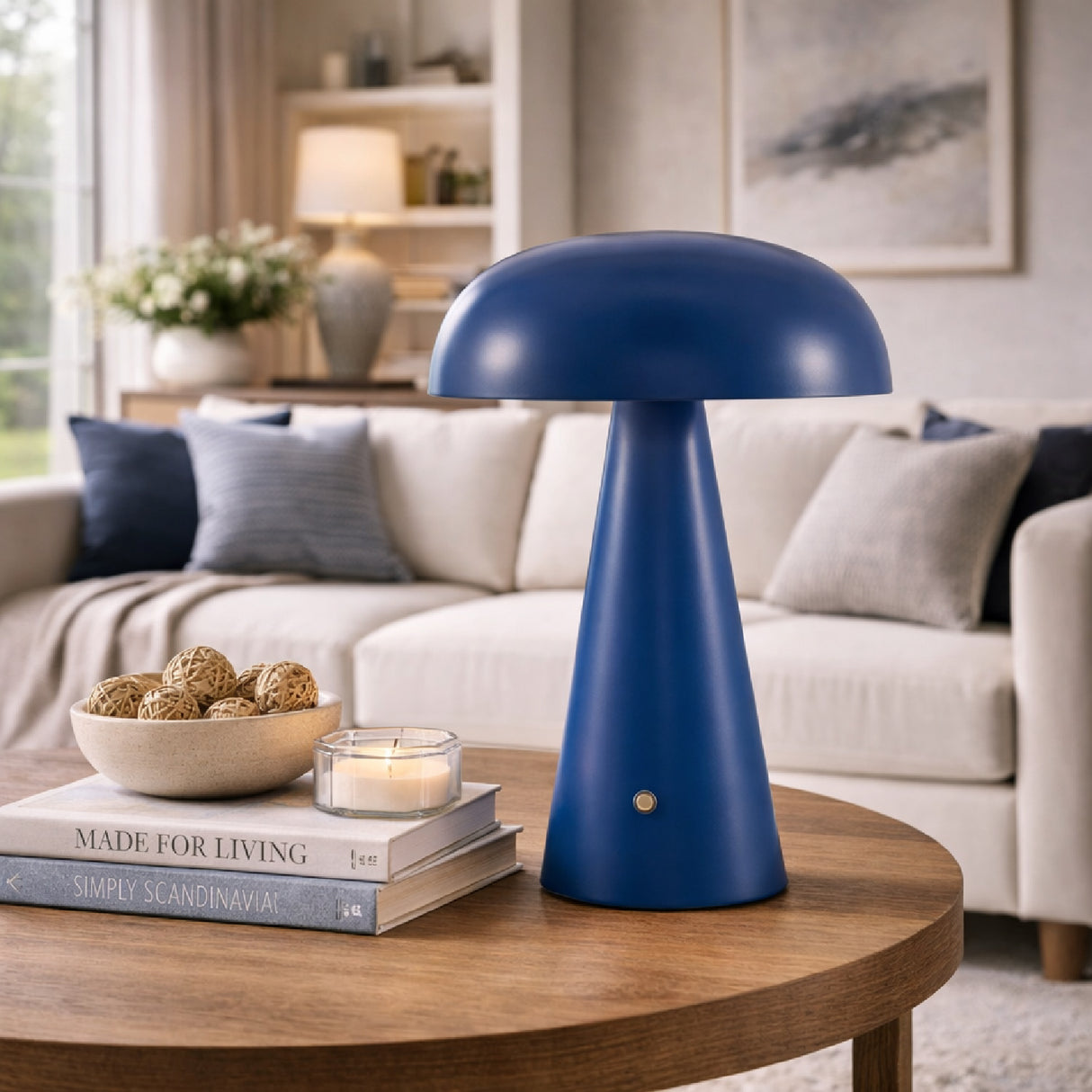 Hand-Painted Semi-Dome Table Lamp | Oroa.com