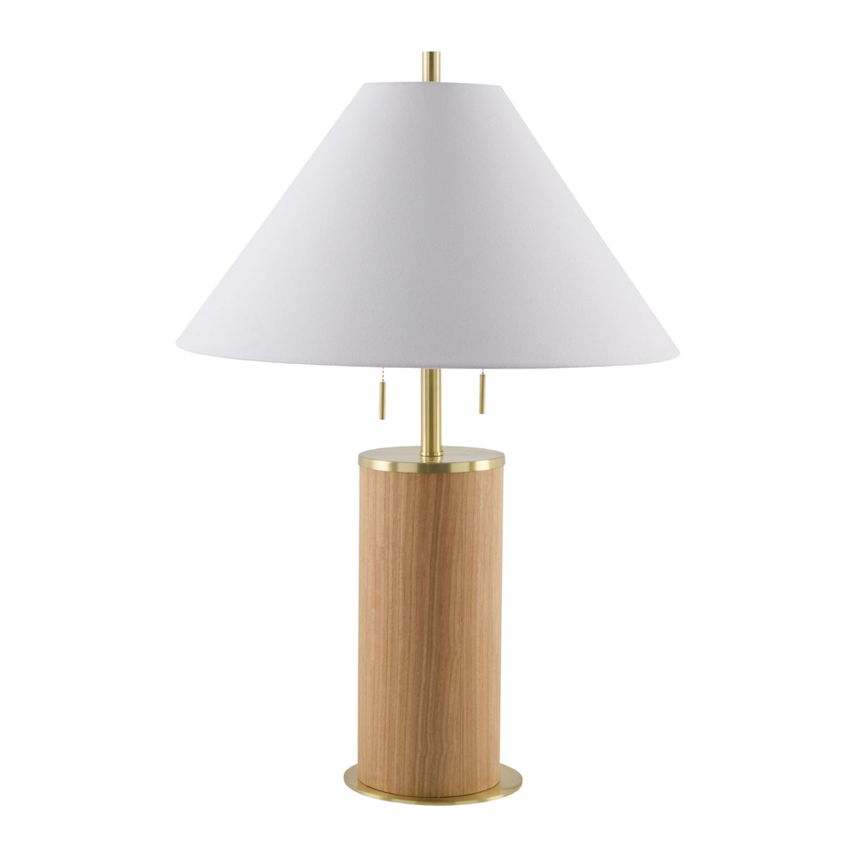 Modern European furniture - Cream Wood Base Table Lamp - www.oroa.com | Oroa.com