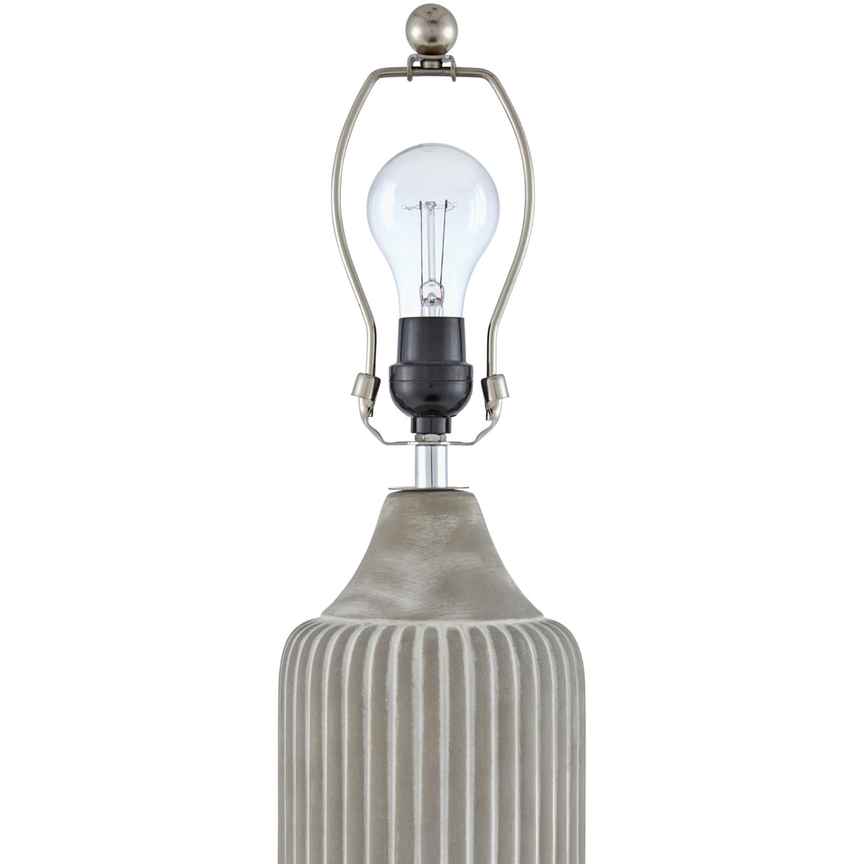 Modern European furniture - Reeded Gray Concrete Table Lamp - www.oroa.com | Oroa.com